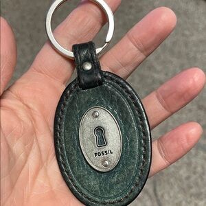 Fossil navy Leather Key Holder
